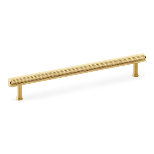 AW809-224-SBPVD • 224mm c/c • Satin Brass • Alexander & Wilks Crispin Knurled T-Bar Cupboard Pull Handle